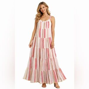 Ro’s Garden Tiered Boho Maxi Dress NWOT